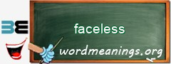 WordMeaning blackboard for faceless